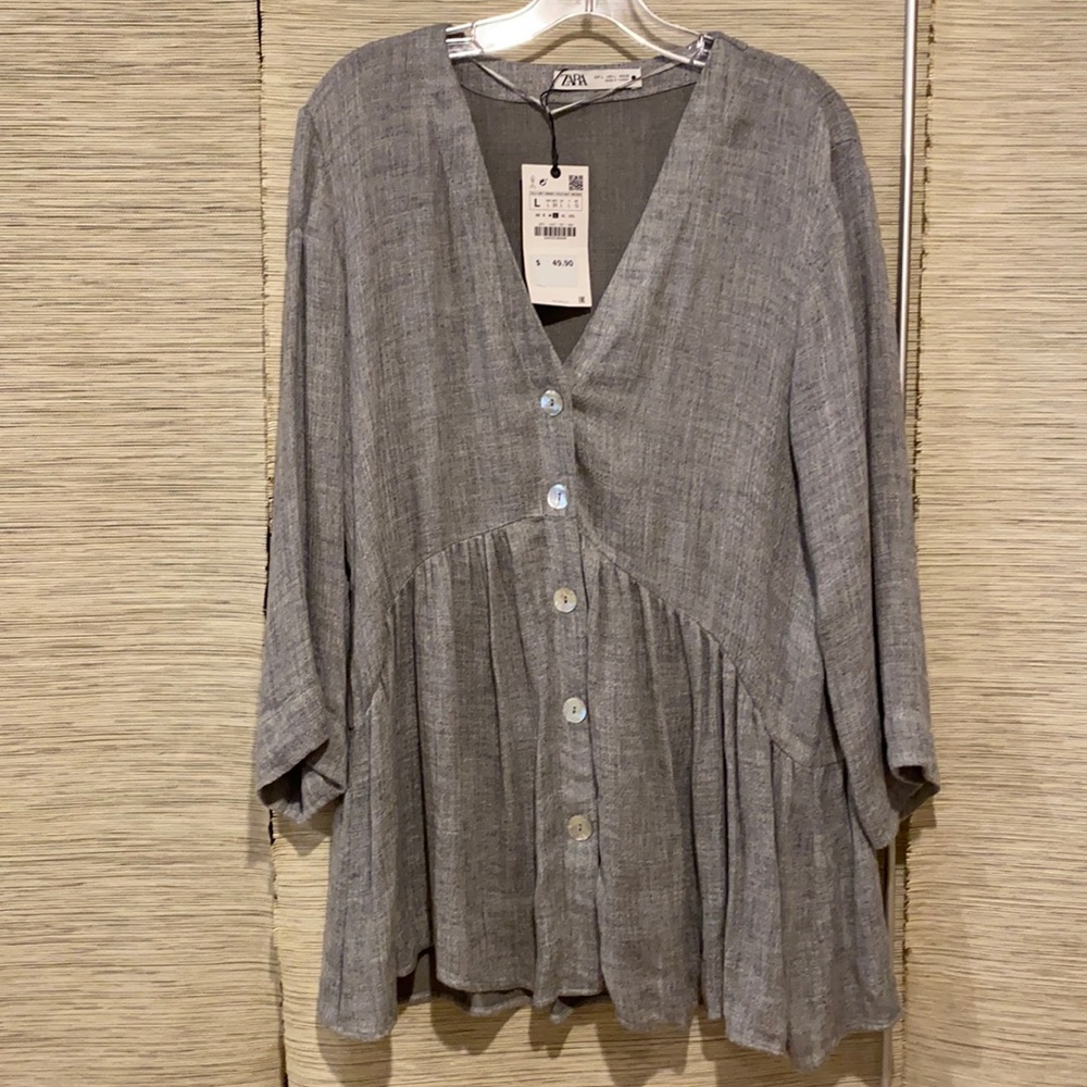 Gray Zara Blouse